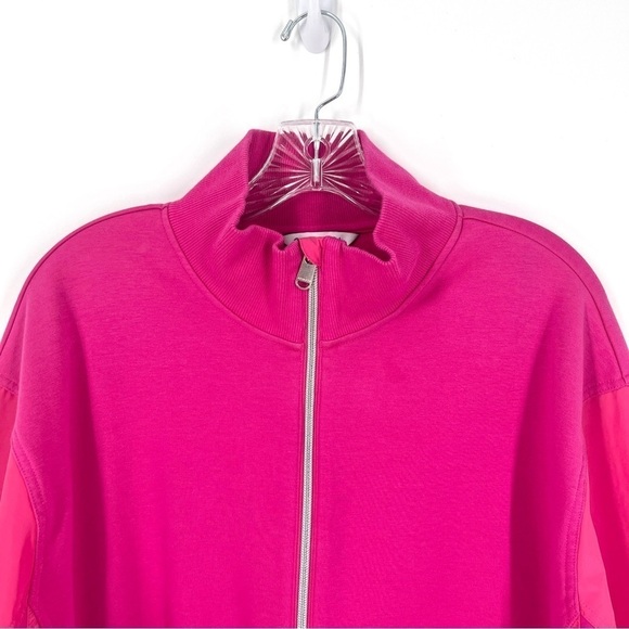 ATHLETA Triumph Hybrid Half Zip Sweatshirt Hot Pink - Picture 6 of 15